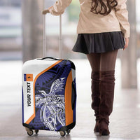 Personalised PNG New Ireland Luggage Cover Bird of Paradise Tattoo Flag Motif LT9 - Polynesian Pride
