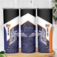 Personalised PNG New Ireland Skinny Tumbler Bird of Paradise Tattoo Flag Motif LT9 - Polynesian Pride