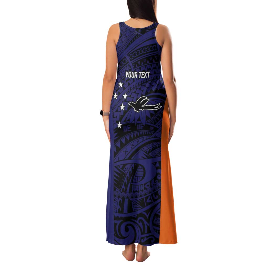 Personalised PNG New Ireland Tank Maxi Dress Bird of Paradise Tattoo Flag Motif LT9 - Polynesian Pride