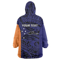 Personalised PNG New Ireland Wearable Blanket Hoodie Bird of Paradise Tattoo Flag Motif LT9 - Polynesian Pride