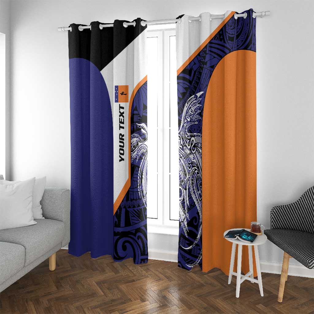 Personalised PNG New Ireland Window Curtain Bird of Paradise Tattoo Flag Motif - Polynesian Pride
