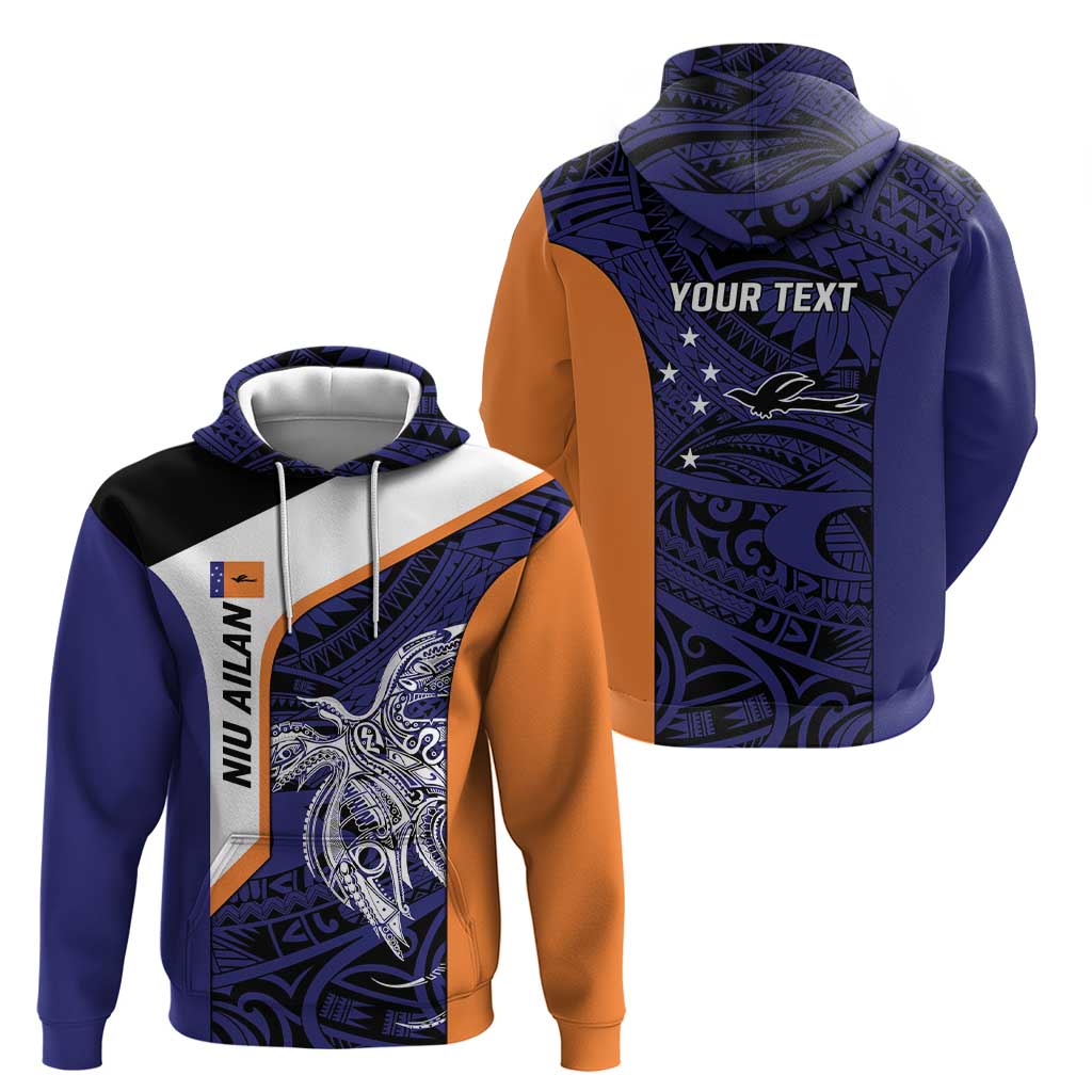 Personalised PNG New Ireland Zip Hoodie Bird of Paradise Tattoo Flag Motif LT9 - Polynesian Pride