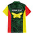 Personalised PNG Oro Province Family Matching Off The Shoulder Long Sleeve Dress and Hawaiian Shirt Bird of Paradise Tattoo Flag Motif - Polynesian Pride
