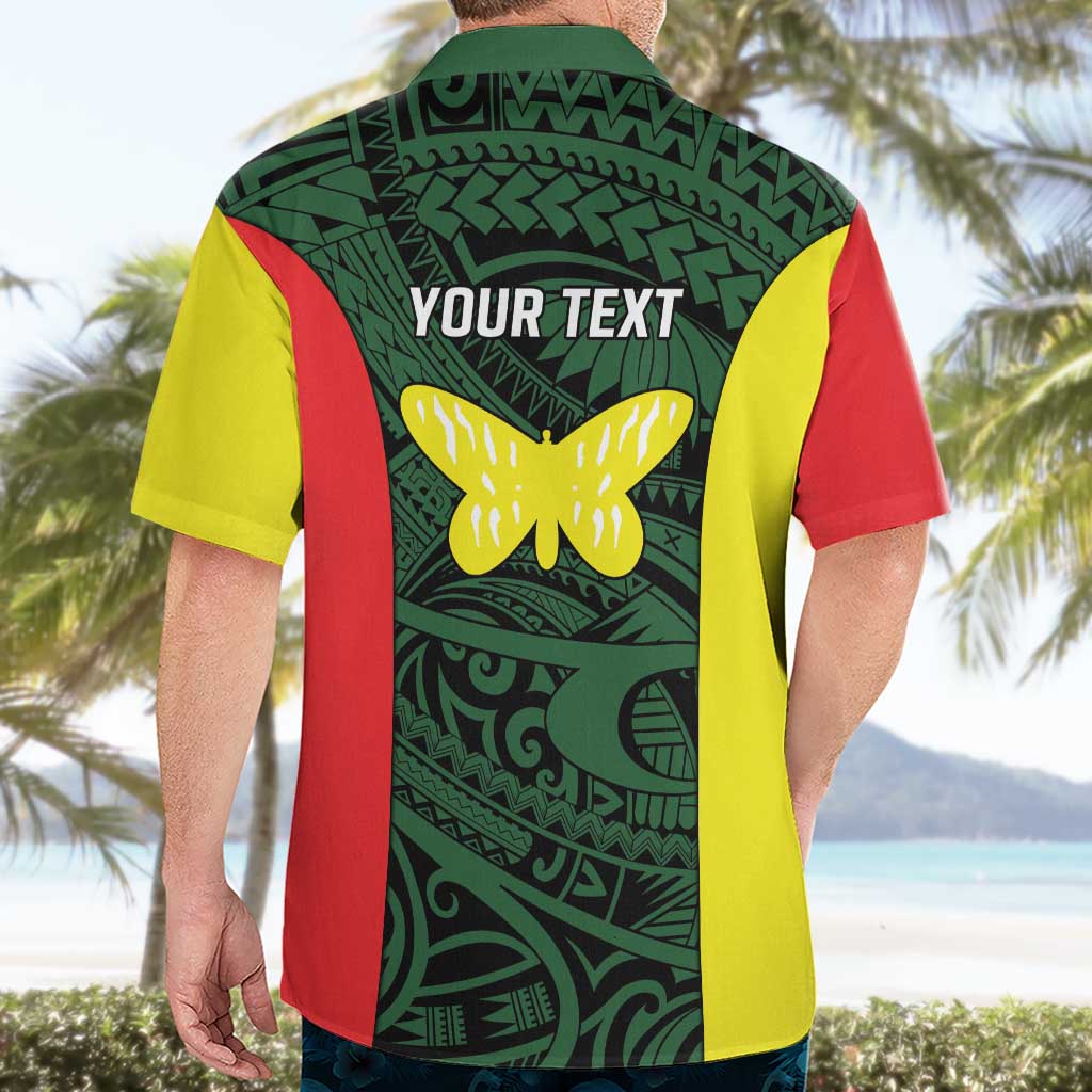 Personalised PNG Oro Province Hawaiian Shirt Bird of Paradise Tattoo Flag Motif LT9 - Polynesian Pride