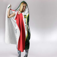 Personalised PNG Oro Province Hooded Blanket Bird of Paradise Tattoo Flag Motif - Polynesian Pride