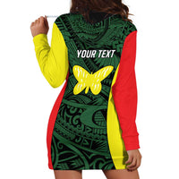 Personalised PNG Oro Province Hoodie Dress Bird of Paradise Tattoo Flag Motif LT9 - Polynesian Pride