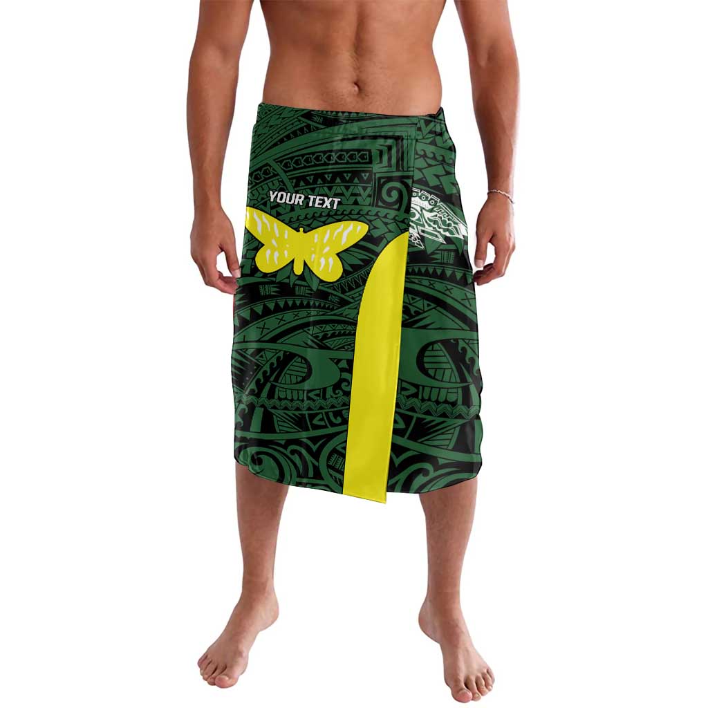 Personalised PNG Oro Province Lavalava Bird of Paradise Tattoo Flag Motif - Polynesian Pride