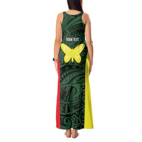 Personalised PNG Oro Province Tank Maxi Dress Bird of Paradise Tattoo Flag Motif LT9 - Polynesian Pride
