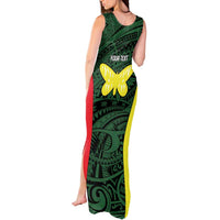 Personalised PNG Oro Province Tank Maxi Dress Bird of Paradise Tattoo Flag Motif LT9 - Polynesian Pride