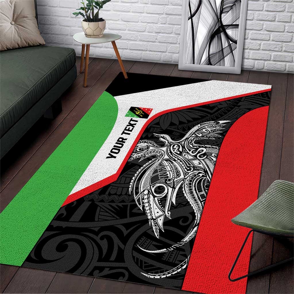 Personalised PNG Southern Highlands Province Area Rug Bird of Paradise Tattoo Flag Motif LT9 Red - Polynesian Pride