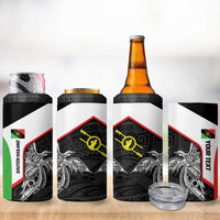 Personalised PNG Southern Highlands Province 4 in 1 Can Cooler Tumbler Bird of Paradise Tattoo Flag Motif LT9 - Polynesian Pride