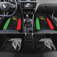 Personalised PNG Southern Highlands Province Car Mats Bird of Paradise Tattoo Flag Motif LT9 Set 4pcs Red - Polynesian Pride