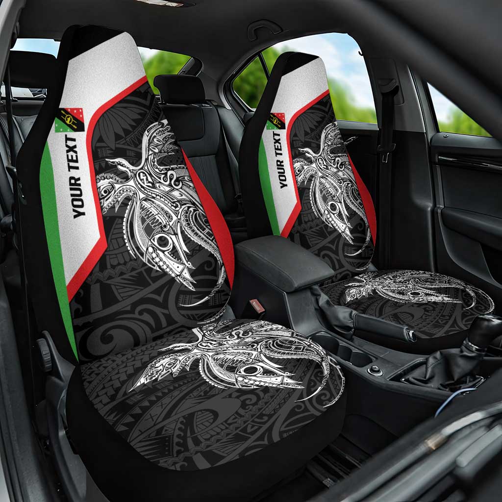 Personalised PNG Southern Highlands Province Car Seat Cover Bird of Paradise Tattoo Flag Motif LT9 One Size Red - Polynesian Pride