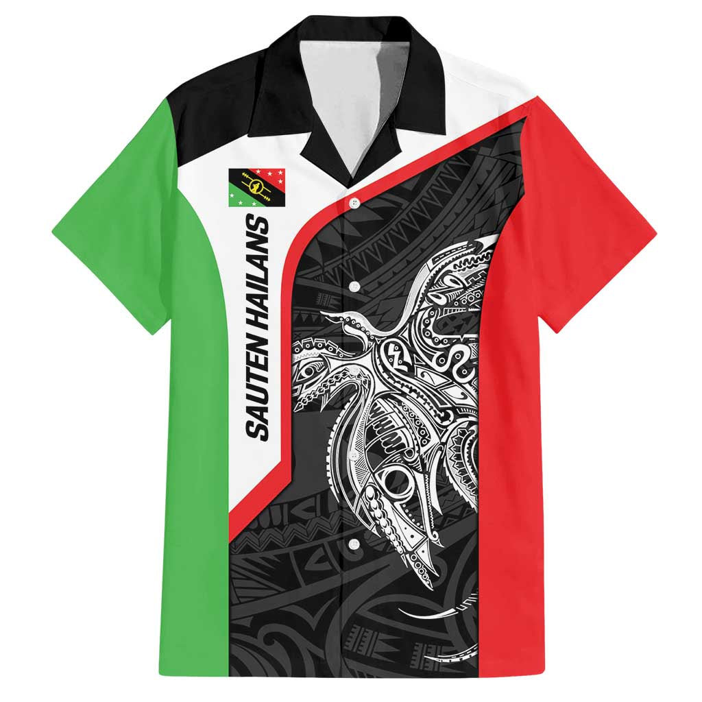 Personalised PNG Southern Highlands Province Family Matching Summer Maxi Dress and Hawaiian Shirt Bird of Paradise Tattoo Flag Motif LT9 Dad's Shirt - Short Sleeve Red - Polynesian Pride