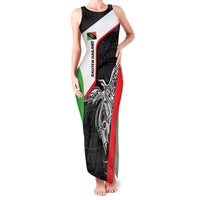 Personalised PNG Southern Highlands Province Family Matching Tank Maxi Dress and Hawaiian Shirt Bird of Paradise Tattoo Flag Motif LT9 Mom's Dress Red - Polynesian Pride