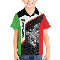 Personalised PNG Southern Highlands Province Hawaiian Shirt Bird of Paradise Tattoo Flag Motif LT9 - Polynesian Pride