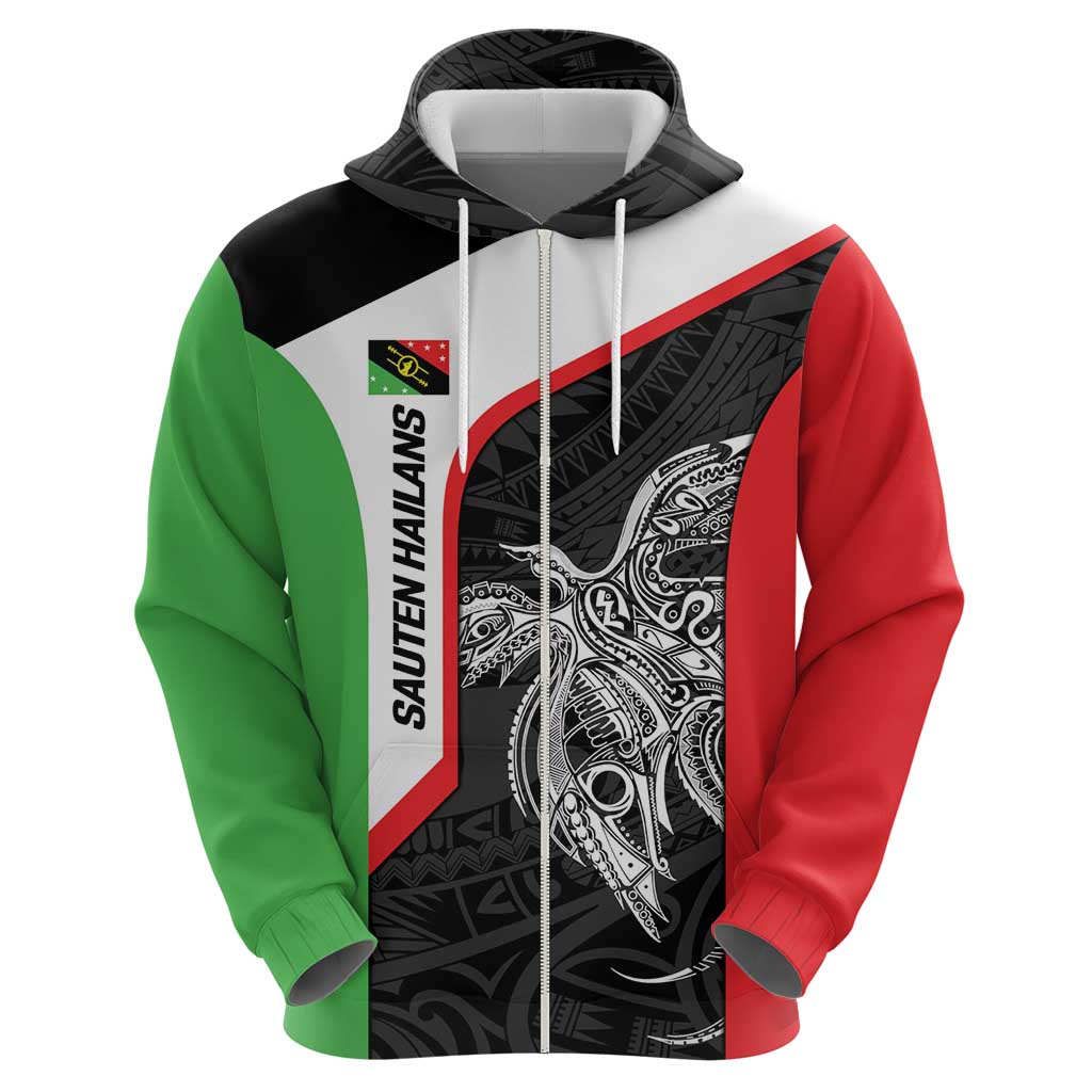 Personalised PNG Southern Highlands Province Hoodie Bird of Paradise Tattoo Flag Motif LT9 - Polynesian Pride