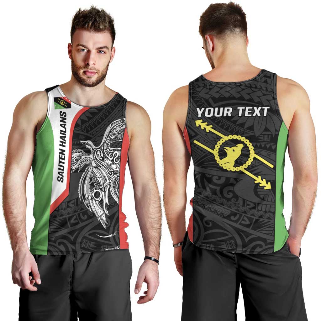 Personalised PNG Southern Highlands Province Men Tank Top Bird of Paradise Tattoo Flag Motif LT9 - Polynesian Pride