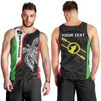 Personalised PNG Southern Highlands Province Men Tank Top Bird of Paradise Tattoo Flag Motif LT9 - Polynesian Pride