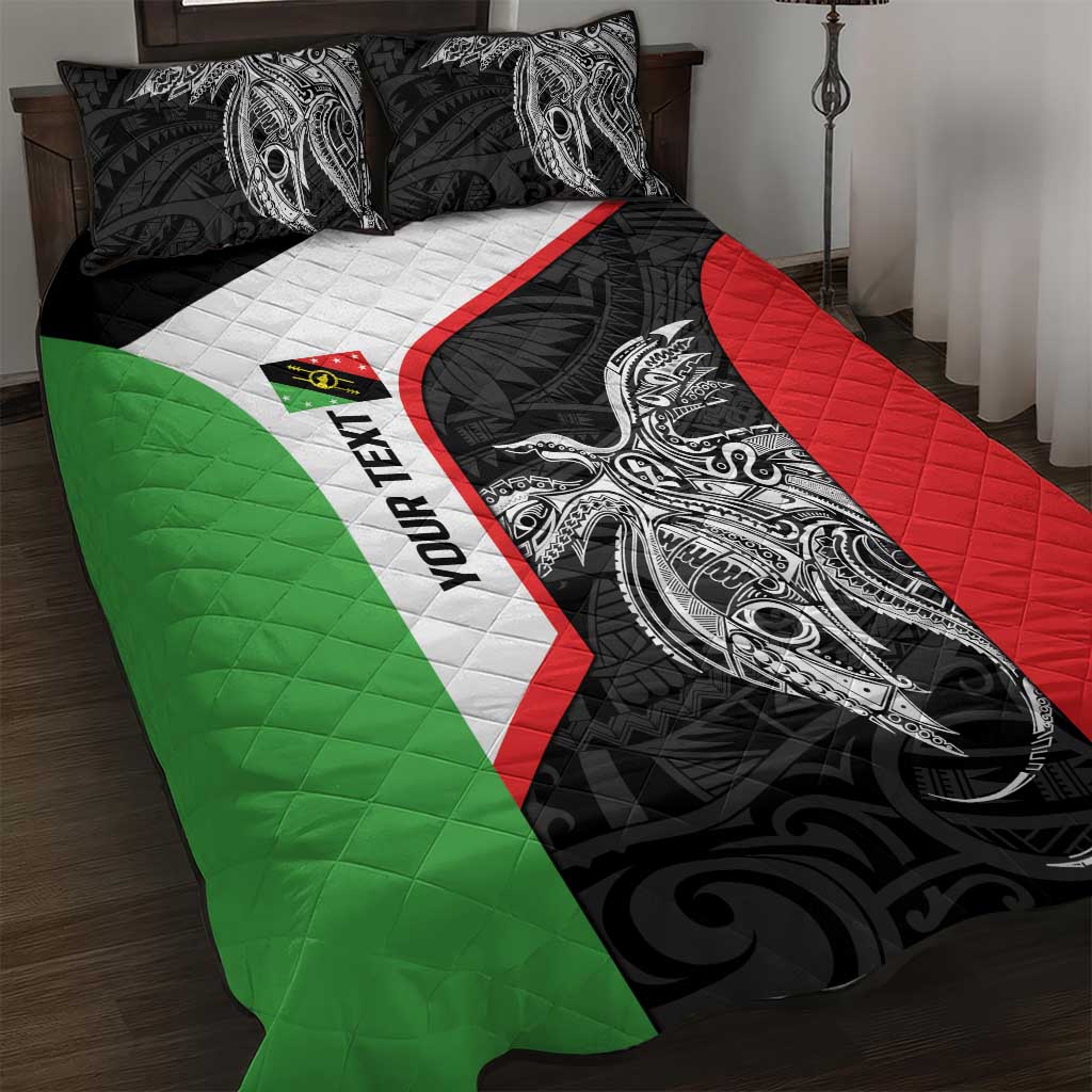 Personalised PNG Southern Highlands Province Quilt Bed Set Bird of Paradise Tattoo Flag Motif LT9 Red - Polynesian Pride