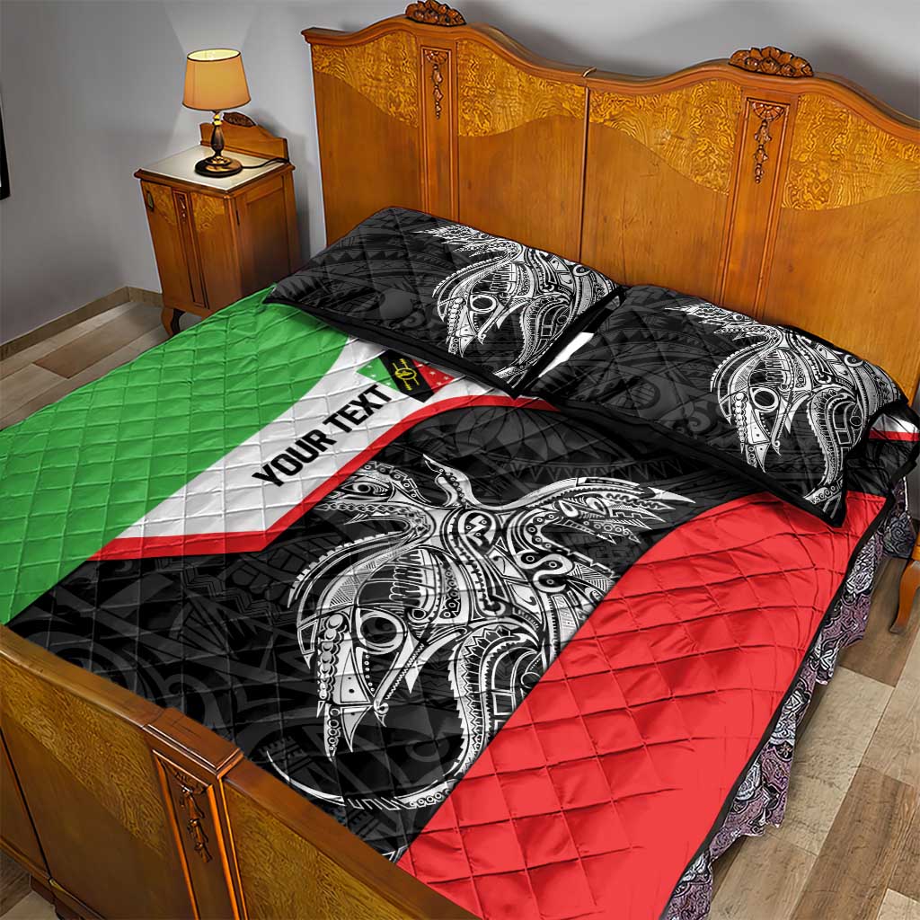 Personalised PNG Southern Highlands Province Quilt Bed Set Bird of Paradise Tattoo Flag Motif LT9 - Polynesian Pride