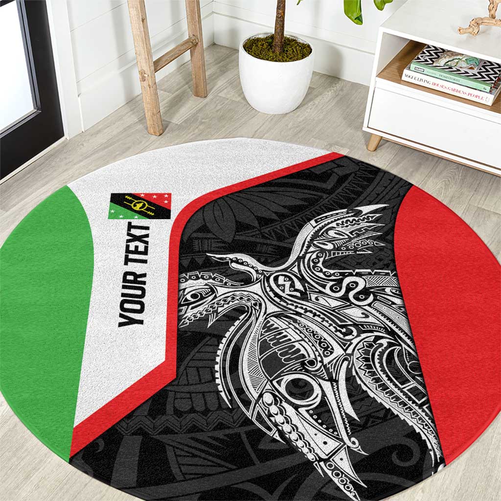 Personalised PNG Southern Highlands Province Round Carpet Bird of Paradise Tattoo Flag Motif LT9 Red - Polynesian Pride