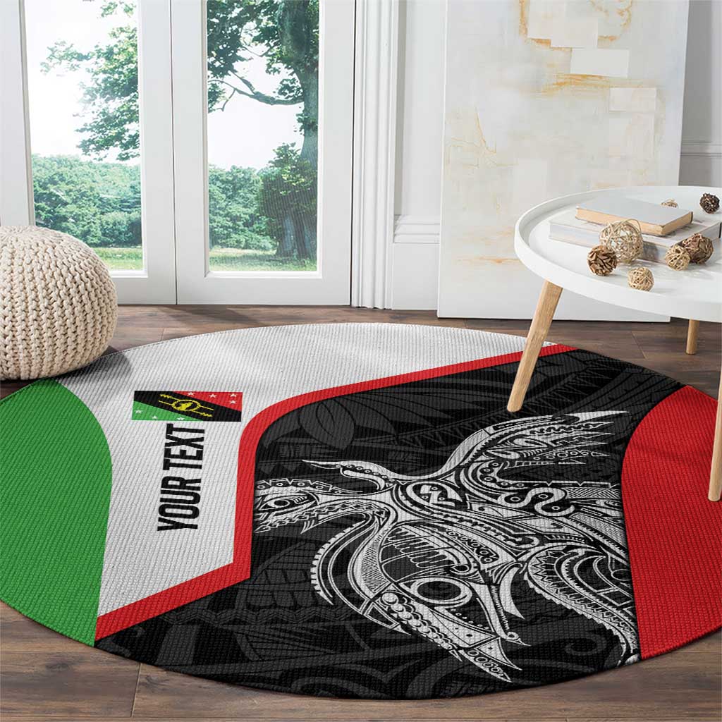 Personalised PNG Southern Highlands Province Round Carpet Bird of Paradise Tattoo Flag Motif LT9 - Polynesian Pride