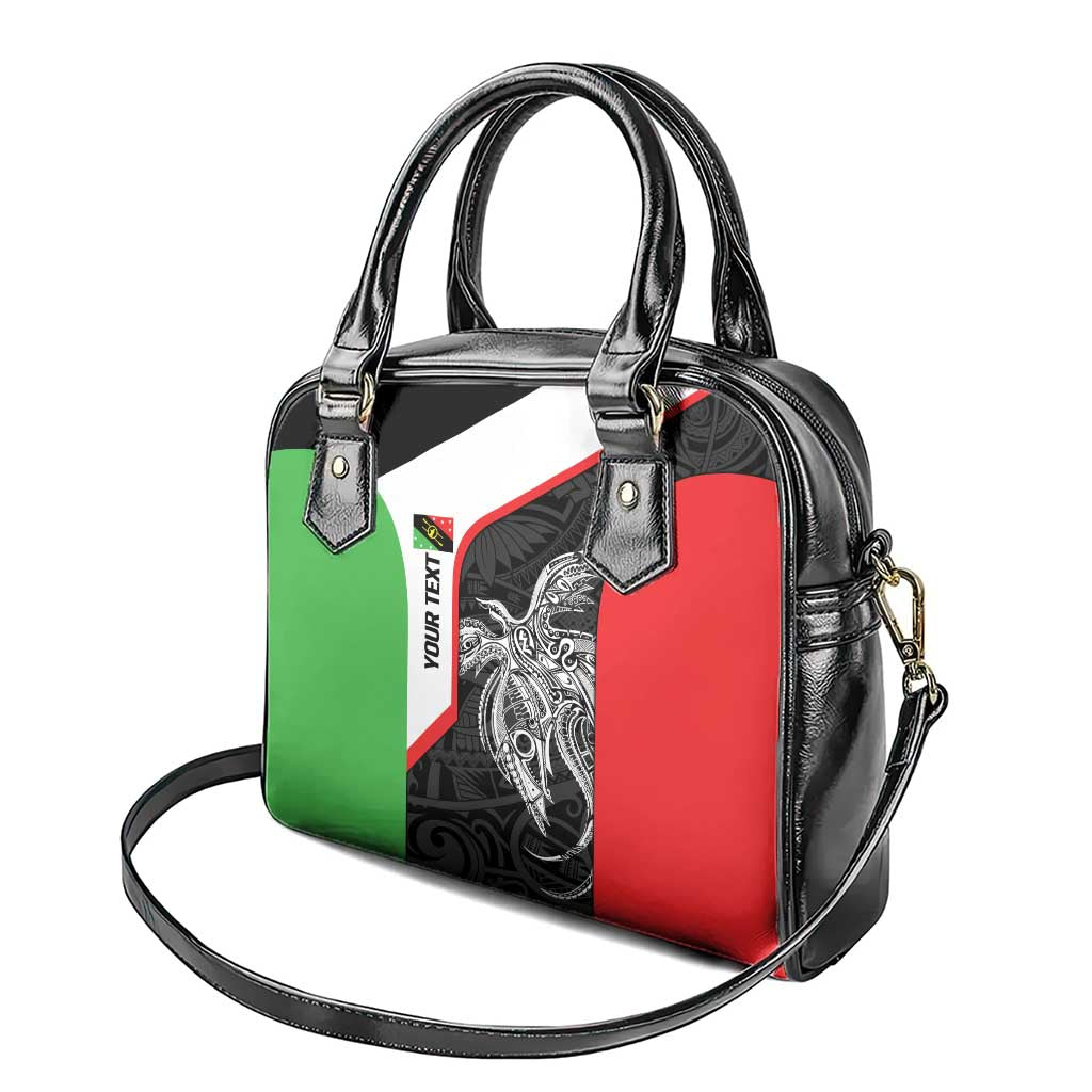 Personalised PNG Southern Highlands Province Shoulder Handbag Bird of Paradise Tattoo Flag Motif LT9 - Polynesian Pride