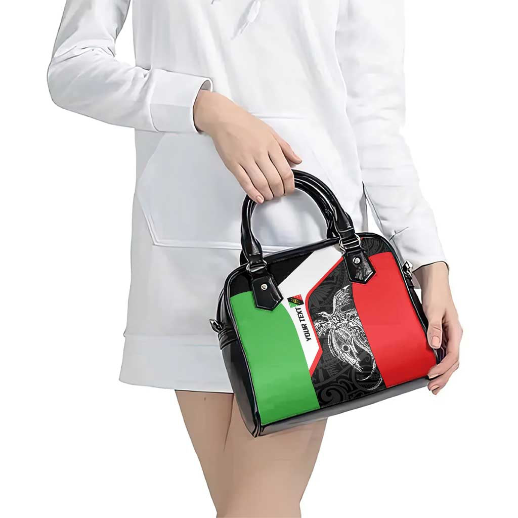 Personalised PNG Southern Highlands Province Shoulder Handbag Bird of Paradise Tattoo Flag Motif LT9 - Polynesian Pride