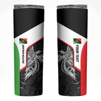 Personalised PNG Southern Highlands Province Skinny Tumbler Bird of Paradise Tattoo Flag Motif LT9 Red - Polynesian Pride
