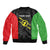 Personalised PNG Southern Highlands Province Sleeve Zip Bomber Jacket Bird of Paradise Tattoo Flag Motif - Polynesian Pride