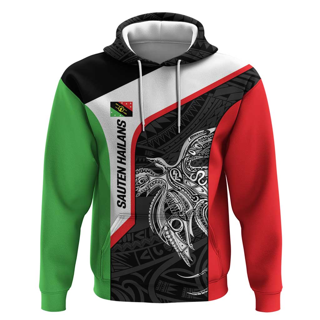 Personalised PNG Southern Highlands Province Zip Hoodie Bird of Paradise Tattoo Flag Motif LT9 Pullover Hoodie Red - Polynesian Pride