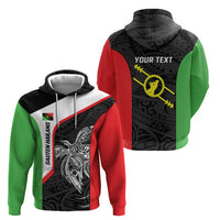 Personalised PNG Southern Highlands Province Zip Hoodie Bird of Paradise Tattoo Flag Motif LT9 - Polynesian Pride