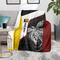 Personalised PNG Western Province Blanket Bird of Paradise Tattoo Flag Motif - Polynesian Pride