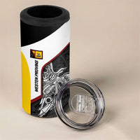 Personalised PNG Western Province 4 in 1 Can Cooler Tumbler Bird of Paradise Tattoo Flag Motif LT9 - Polynesian Pride