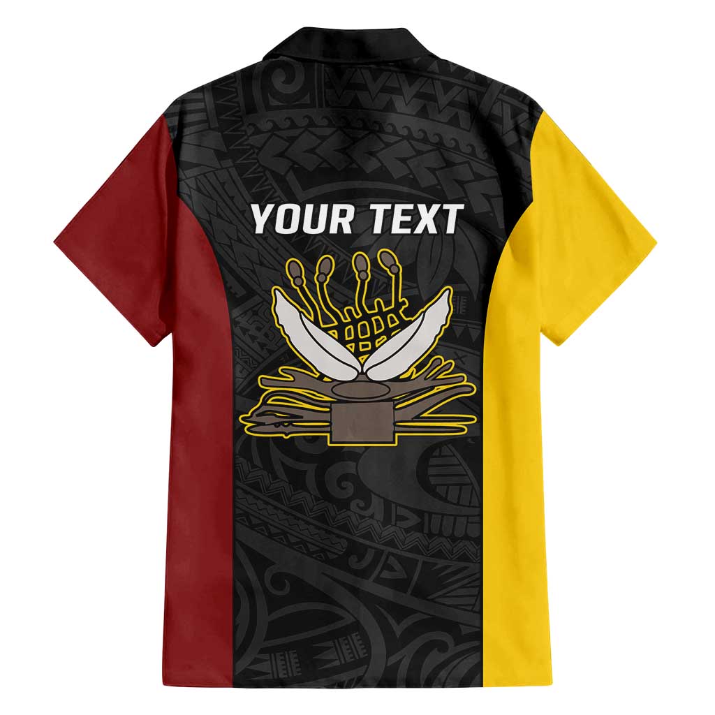 Personalised PNG Western Province Family Matching Off Shoulder Maxi Dress and Hawaiian Shirt Bird of Paradise Tattoo Flag Motif LT9 - Polynesian Pride