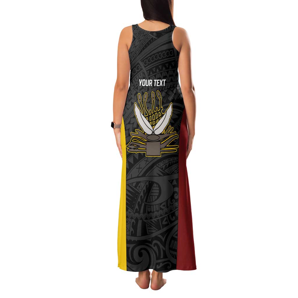 Personalised PNG Western Province Family Matching Tank Maxi Dress and Hawaiian Shirt Bird of Paradise Tattoo Flag Motif LT9 - Polynesian Pride