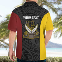 Personalised PNG Western Province Hawaiian Shirt Bird of Paradise Tattoo Flag Motif LT9 - Polynesian Pride