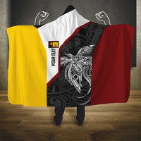 Personalised PNG Western Province Hooded Blanket Bird of Paradise Tattoo Flag Motif LT9 - Polynesian Pride
