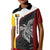 Personalised PNG Western Province Kid Polo Shirt Bird of Paradise Tattoo Flag Motif - Polynesian Pride