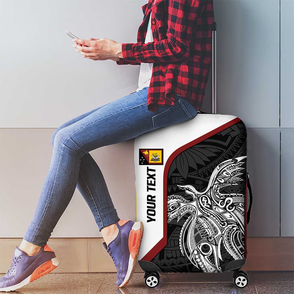 Personalised PNG Western Province Luggage Cover Bird of Paradise Tattoo Flag Motif LT9 - Polynesian Pride