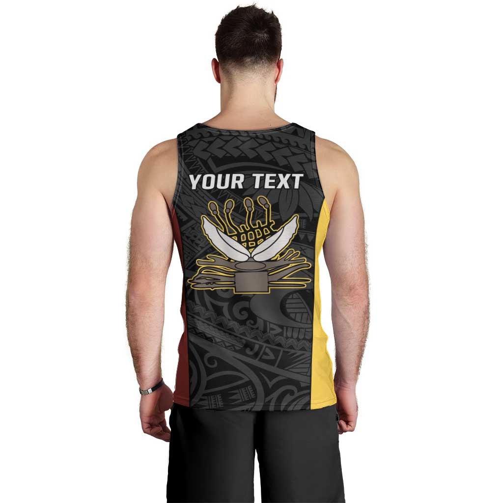 Personalised PNG Western Province Men Tank Top Bird of Paradise Tattoo Flag Motif LT9 - Polynesian Pride