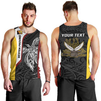 Personalised PNG Western Province Men Tank Top Bird of Paradise Tattoo Flag Motif LT9 - Polynesian Pride