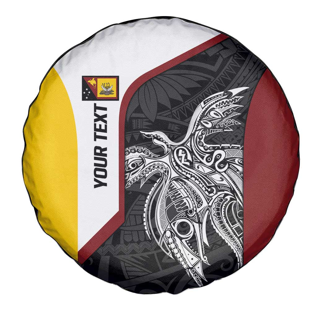 Personalised PNG Western Province Spare Tire Cover Bird of Paradise Tattoo Flag Motif LT9 - Polynesian Pride