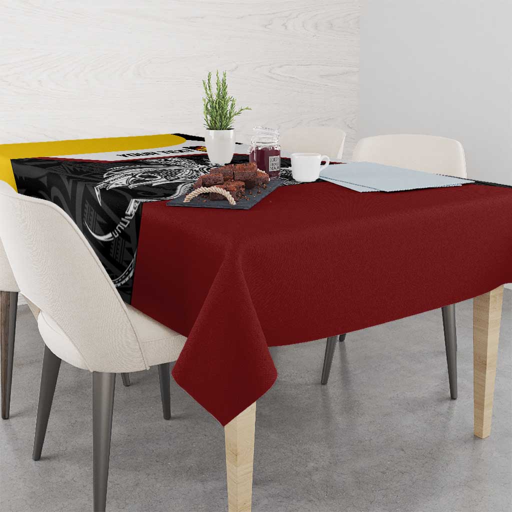 Personalised PNG Western Province Tablecloth Bird of Paradise Tattoo Flag Motif - Polynesian Pride