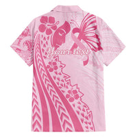 Pacific Girl and Butterfly Cancer Ribbon Personalised Family Matching Summer Maxi Dress and Hawaiian Shirt LT9 - Polynesian Pride