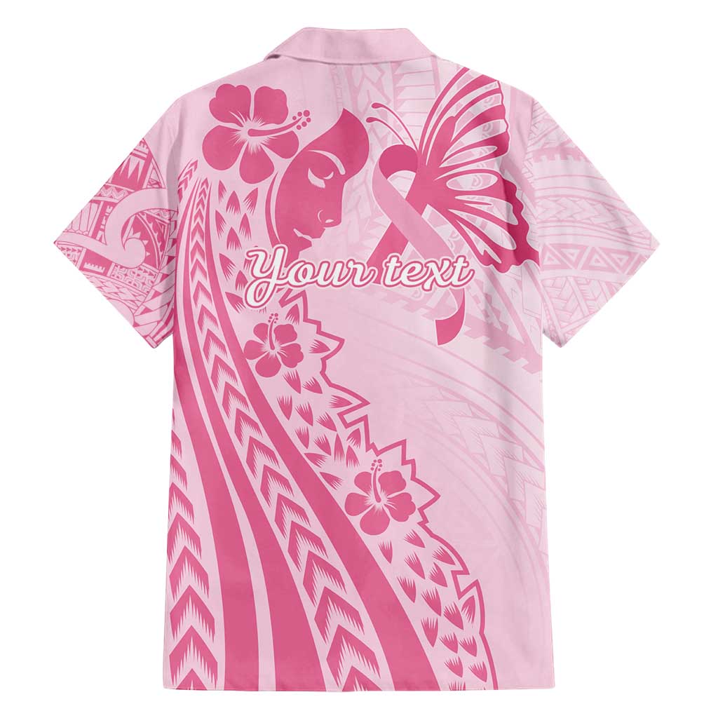 Pacific Girl and Butterfly Cancer Ribbon Personalised Family Matching Tank Maxi Dress and Hawaiian Shirt LT9 - Polynesian Pride