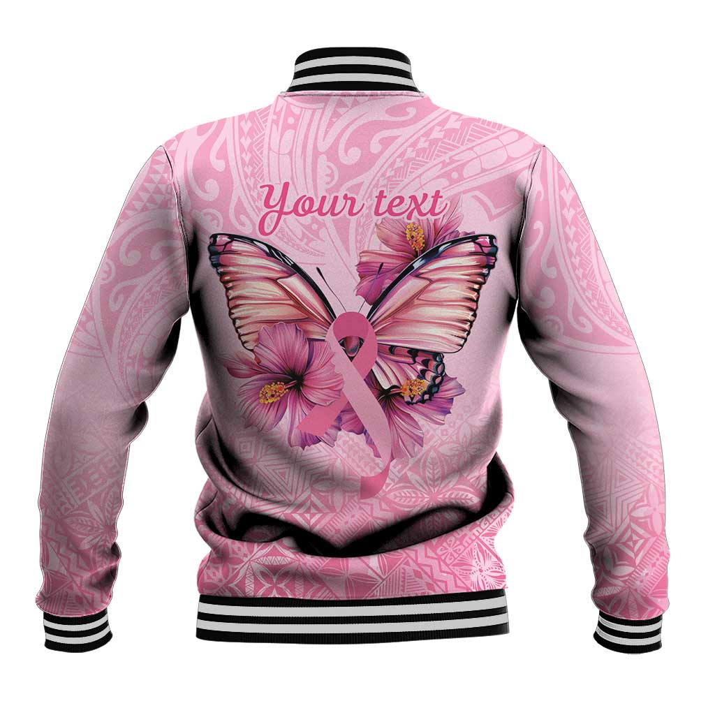Faith Hope Love Butterfly Ribbon Personalised Baseball Jacket