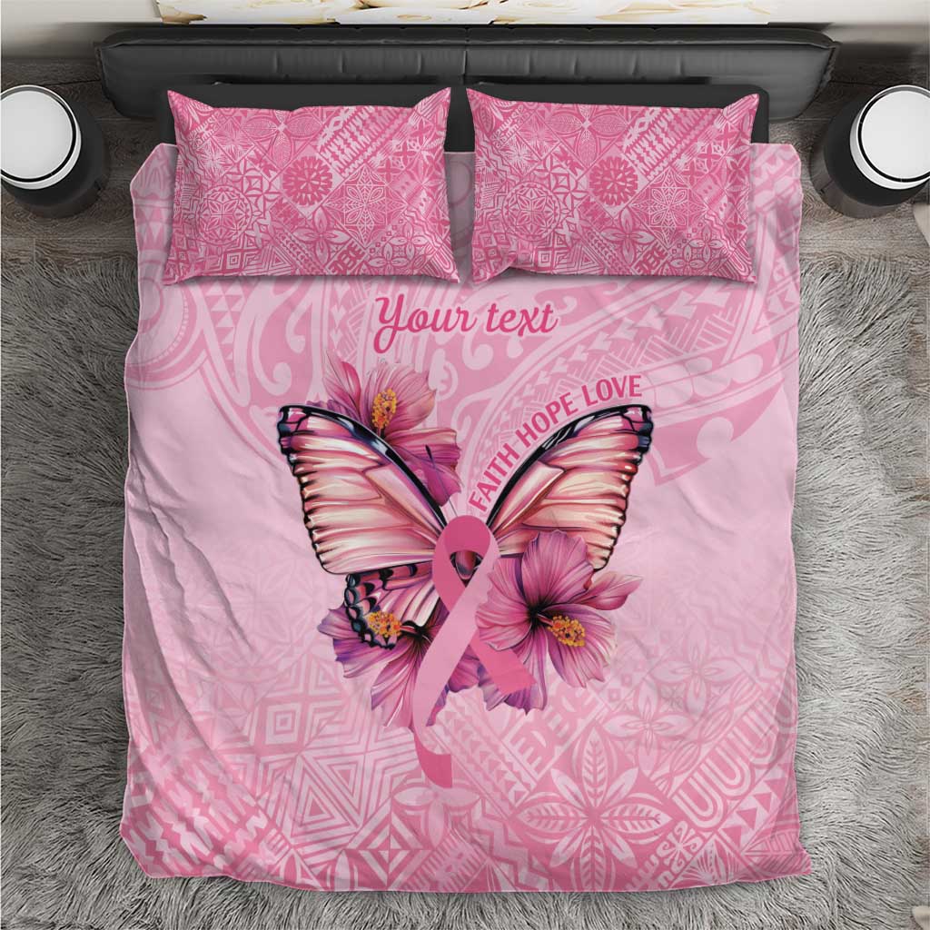 Faith Hope Love Butterfly Ribbon Personalised Bedding Set LT9 Pink - Polynesian Pride