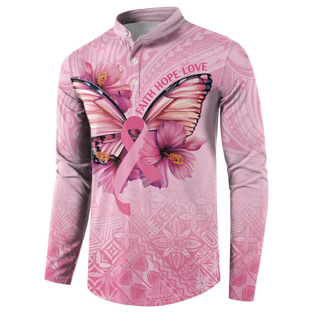 Faith Hope Love Butterfly Ribbon Personalised Button Sweatshirt